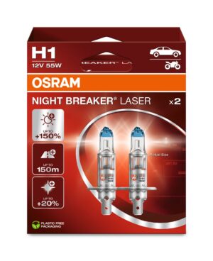 OSRAM H1 12V 55W NIGHT BREAKER LASER +150% КОМПЛЕКТ