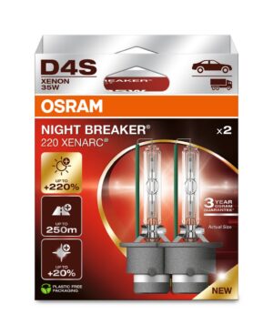 OSRAM D4S 35W XENARC NIGHT BREAKER LASER +220% КОМПЛЕКТ