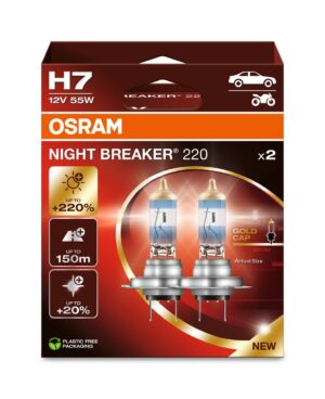 OSRAM H7 12V 55W NIGHT BREAKER LASER +220% КОМПЛЕКТ