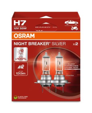 OSRAM H7 12V 55W NIGHT BREAKER SILVER +100% КОМПЛЕКТ