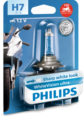 PHILIPS H7 12V 55W WHITE VISION ULTRA MOTO